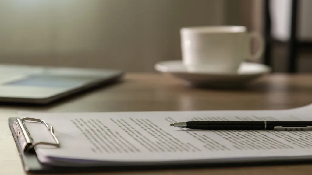 Legal documents on the table